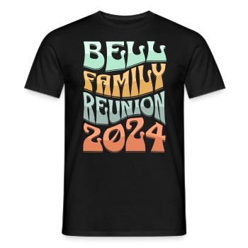 Bell Family Reunion 2024 - Men's T-Shirt - black - Front - AI Model Male 178 light (178cm)