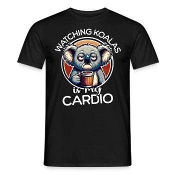 Koala ECG Koala Heart Line - T-shirt homme - noir - Devant - AI Model Male 178 light (178cm)