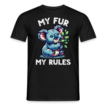 Dictons amusants sur les koalas - T-shirt homme - noir - Devant - AI Model Male 178 light (178cm)