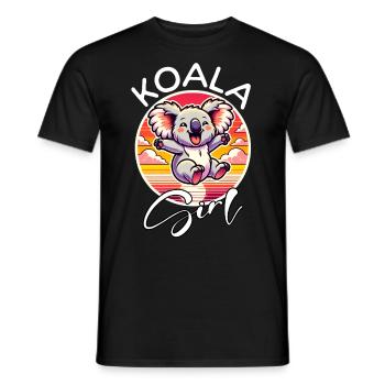 Koala Girl - Männer T-Shirt - Schwarz - Vorne - AI Model Male 178 light (178cm)