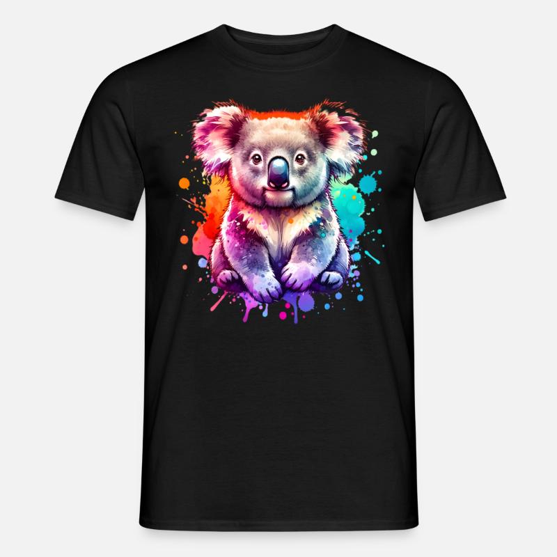 Koala - Männer T-Shirt - Schwarz