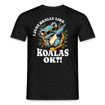 I Love Koala Saying - Men's T-Shirt - black - Front - AI Model Male 178 light (178cm)