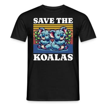 Save Koala - Men's T-Shirt - black - Front - AI Model Male 178 light (178cm)