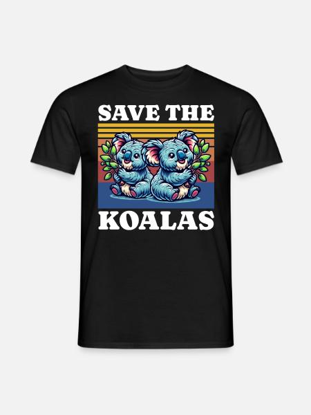 Save Koala - Men's T-Shirt - black