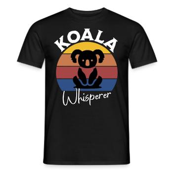 Koala Chuchoteur - T-shirt homme - noir - Devant - AI Model Male 178 light (178cm)