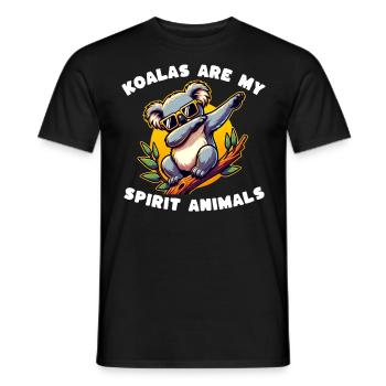 Dictons amusants sur les koalas - T-shirt homme - noir - Devant - AI Model Male 178 light (178cm)