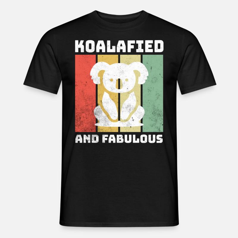 Koala Sprüche - Männer T-Shirt - Schwarz