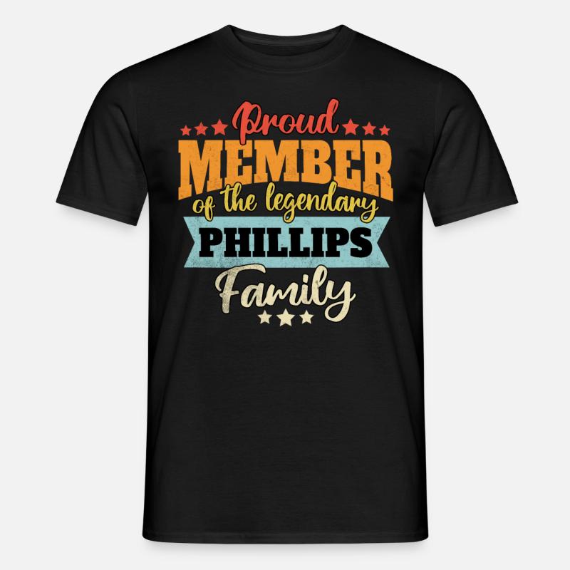 Name Phillips - Männer T-Shirt - Schwarz