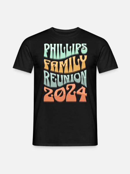 Reunión de la familia Phillips 2024 - Camiseta hombre - negro