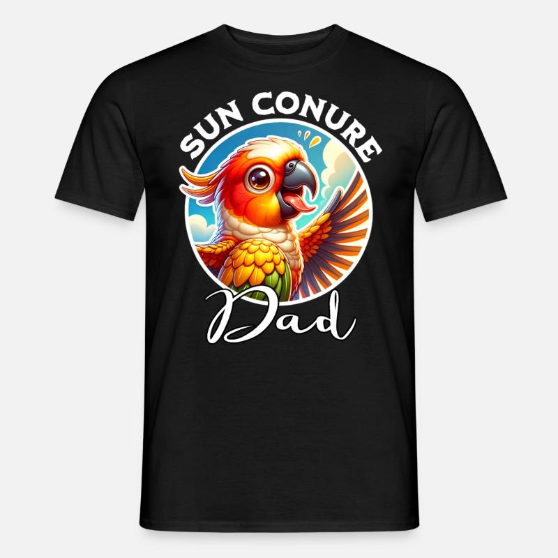 Sun Conure Dad - Männer T-Shirt - Schwarz