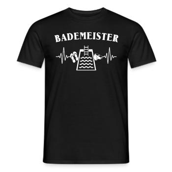 Maître nageur - T-shirt homme - noir - Devant - AI Model Male 178 light (178cm)