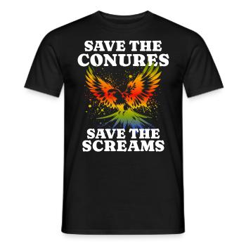 Save Sun Conure - Men's T-Shirt - black - Front - AI Model Male 178 light (178cm)