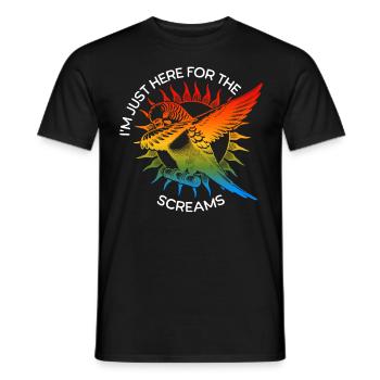 Funny Sun Parakeet Sayings - Men's T-Shirt - black - Front - AI Model Male 178 light (178cm)