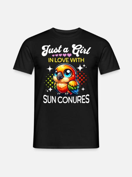 Fille perruche soleil - T-shirt homme - noir