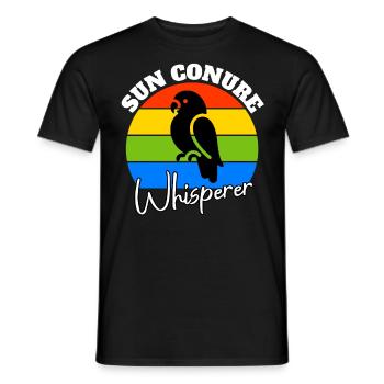 Sun Parakeet Whisperer - Men's T-Shirt - black - Front - AI Model Male 178 light (178cm)