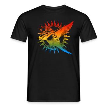 Sun Parakeet Saying - Men's T-Shirt - black - Front - AI Model Male 178 light (178cm)