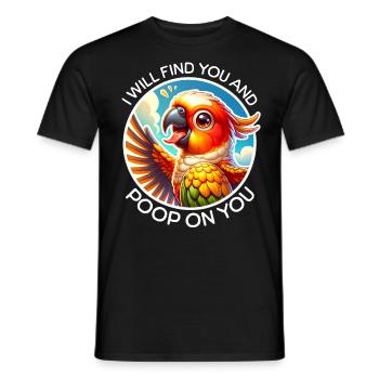 Sun parakeet sayings - Men's T-Shirt - black - Front - AI Model Male 178 light (178cm)