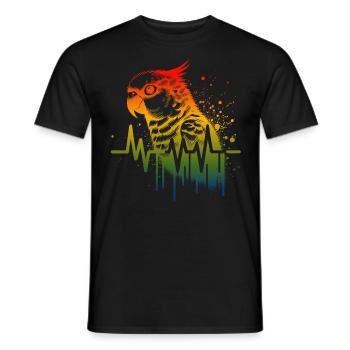 Sun Parakeet Cardio - Men's T-Shirt - black - Front - AI Model Male 178 light (178cm)