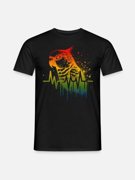 Sun Parakeet Cardio - Men's T-Shirt - black