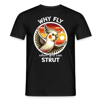 Funny cockatiel sayings - Men's T-Shirt - black - Front - AI Model Male 178 light (178cm)