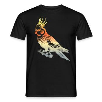 Cockatiel - Men's T-Shirt - black - Front - AI Model Male 178 light (178cm)