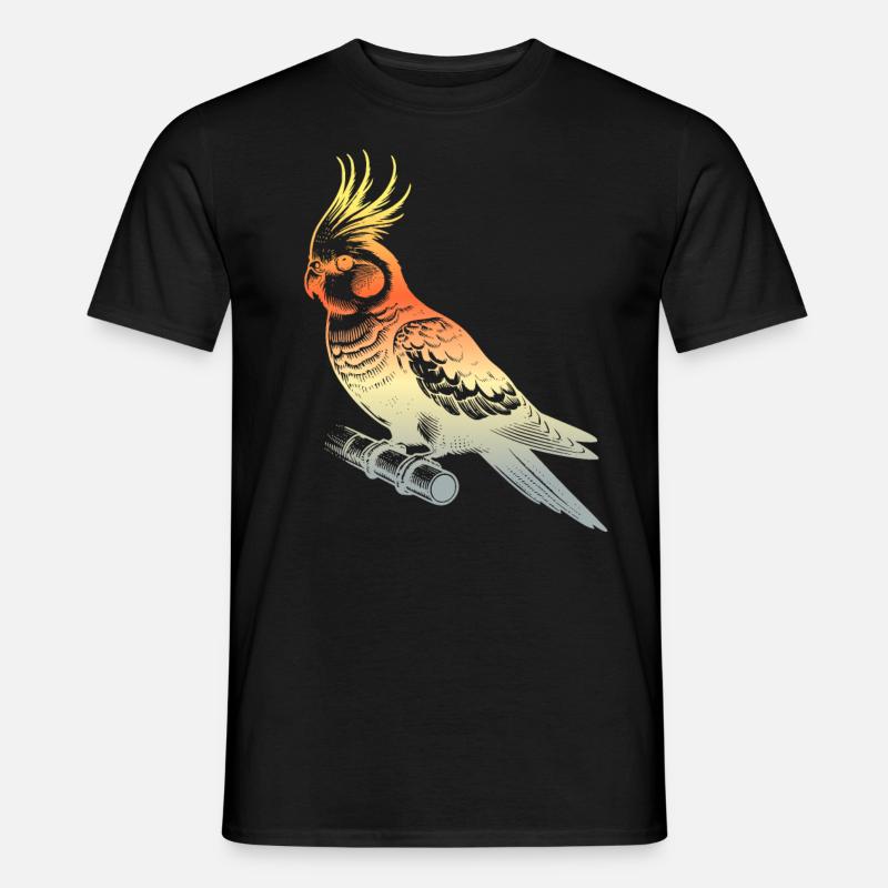 Nymphensittich - Männer T-Shirt - Schwarz