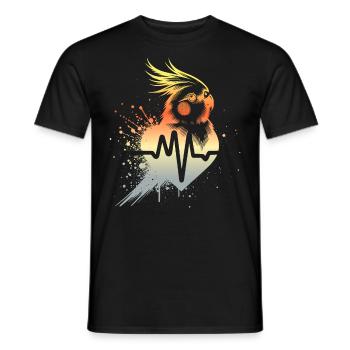 Nymphensittich Cardio - Männer T-Shirt - Schwarz - Vorne - AI Model Male 178 light (178cm)