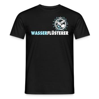 Water Master Sayings Water Whisperer - Men's T-Shirt - black - Front - AI Model Male 178 light (178cm)