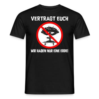 Vertragt euch - Männer T-Shirt - Schwarz - Vorne - AI Model Male 178 light (178cm)