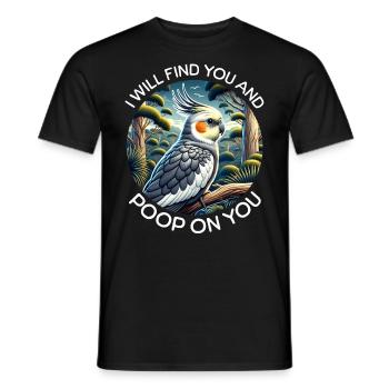 Cockatiel Sayings - Men's T-Shirt - black - Front - AI Model Male 178 light (178cm)