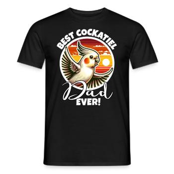 Best Cockatiel Dad - Men's T-Shirt - black - Front - AI Model Male 178 light (178cm)