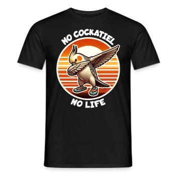 Cockatiel Saying - Men's T-Shirt - black - Front - AI Model Male 178 light (178cm)