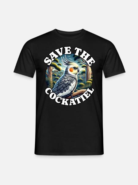 Save Cockatiel - Men's T-Shirt - black