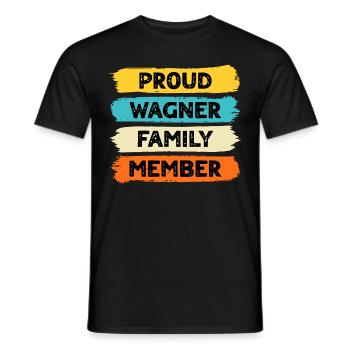 Proud Wagner - Men's T-Shirt - black - Front - AI Model Male 178 light (178cm)