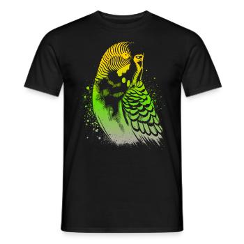 Wellensittich - Männer T-Shirt - Schwarz - Vorne - AI Model Male 178 light (178cm)