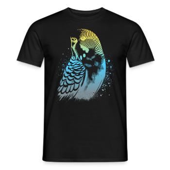 Wellensittich Sprüche - Männer T-Shirt - Schwarz - Vorne - AI Model Male 178 light (178cm)