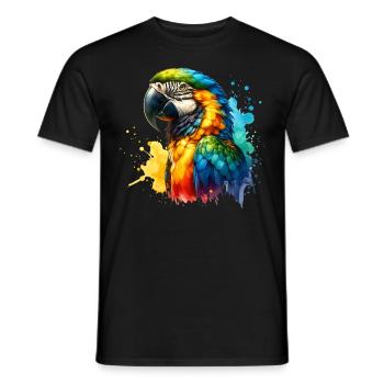 Perroquet - T-shirt homme - noir - Devant - AI Model Male 178 light (178cm)