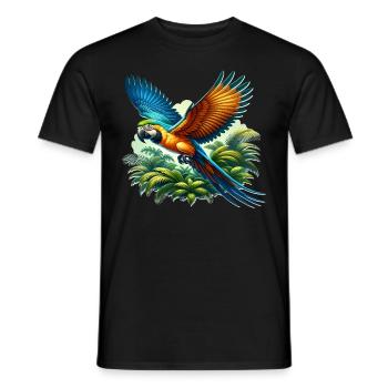 Perroquet - T-shirt homme - noir - Devant - AI Model Male 178 light (178cm)