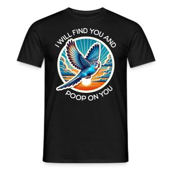 Wellensittich Sprüche - Männer T-Shirt - Schwarz - Vorne - AI Model Male 178 light (178cm)