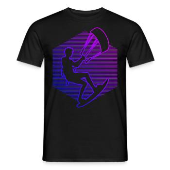 Kitesurfeur Femmes Kitesurf Kiting Hommes - T-shirt homme - noir - Devant - AI Model Male 178 light (178cm)