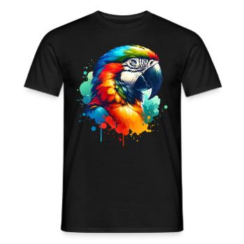 Papageie Sprüche - Männer T-Shirt - Schwarz - Vorne - AI Model Male 178 light (178cm)