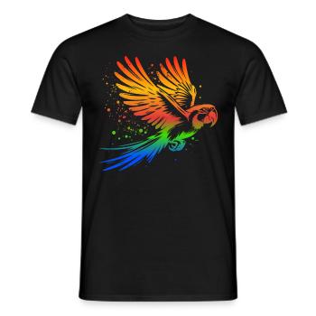 Papageie Spruch - Männer T-Shirt - Schwarz - Vorne - AI Model Male 178 light (178cm)