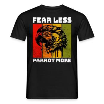 Papageie Sprüche - Männer T-Shirt - Schwarz - Vorne - AI Model Male 178 light (178cm)