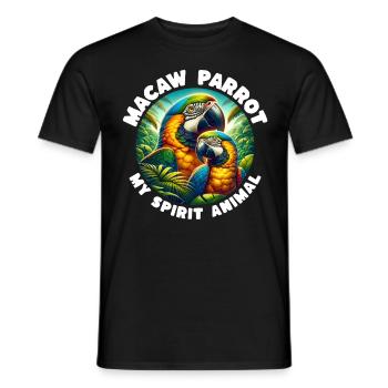 Lustige Papageie Sprüche - Männer T-Shirt - Schwarz - Vorne - AI Model Male 178 light (178cm)