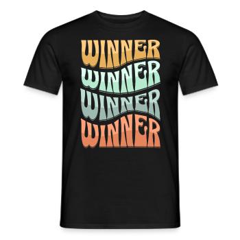 Winner - Men's T-Shirt - black - Front - AI Model Male 178 light (178cm)