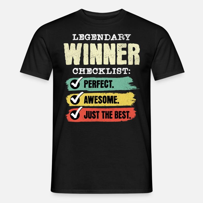 Gewinner Winner - Männer T-Shirt - Schwarz