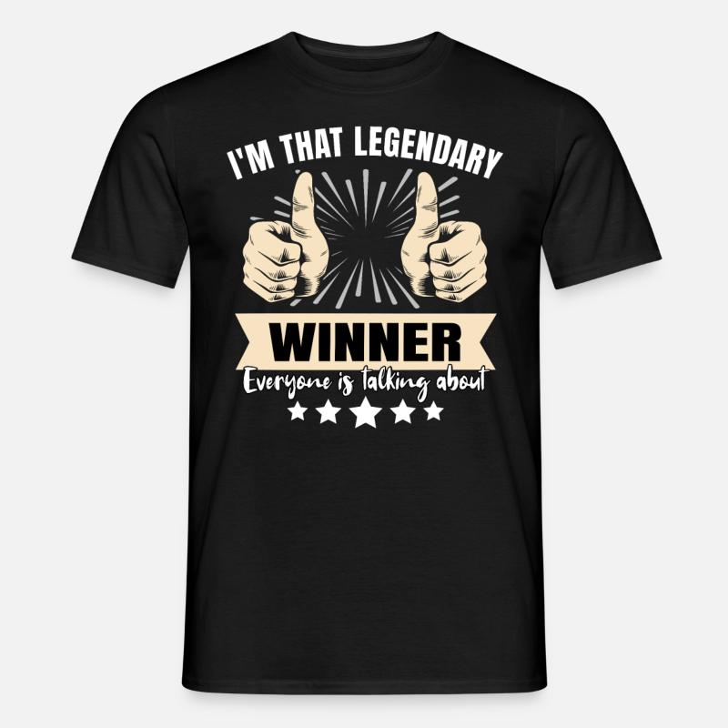 Vincitore leggendario - T-shirt uomo - nero