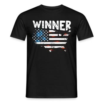 Gewinner US Winner - Männer T-Shirt - Schwarz - Vorne - AI Model Male 178 light (178cm)