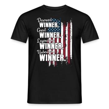 Gewinner US Winner - Männer T-Shirt - Schwarz - Vorne - AI Model Male 178 light (178cm)