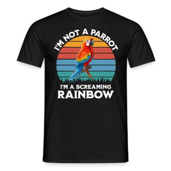 Papageie Spruch - Männer T-Shirt - Schwarz - Vorne - AI Model Male 178 light (178cm)